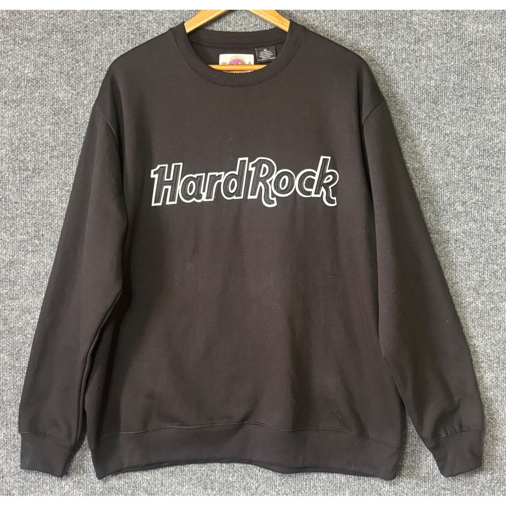 Hard Rock Hotel & Casino Tampa Mens XL Black Crewneck Sweatshirt Seminole Logo